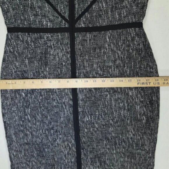 Ann Taylor Classic Tweed Pencil Sheath Dress Size 4 Elegant Business Wedding - Picture 9 of 11